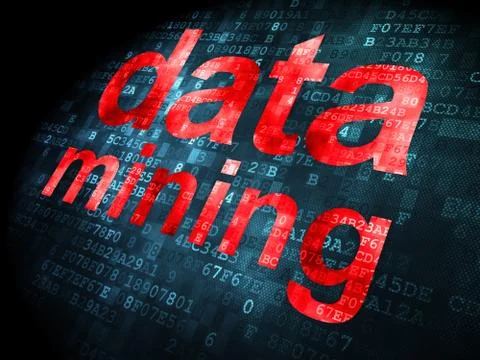 Information concept: Data Mining on digital background Stock Illustration