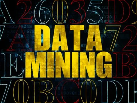 Information concept: Data Mining on Digital background Stock Illustration