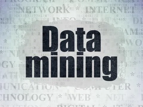 Information concept: Data Mining on Digital Data Paper background Stock Illustration