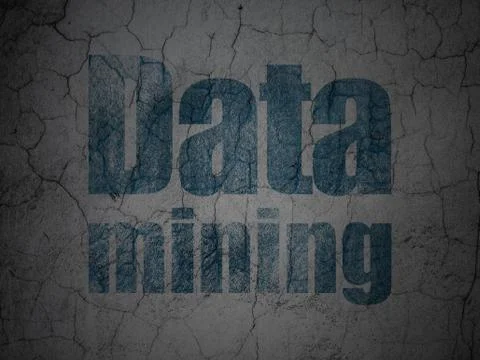 Information concept: Data Mining on grunge wall background Illustrazione stock