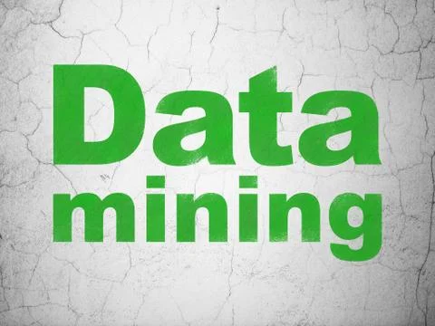 Information concept: Data Mining on wall background Illustrazione stock