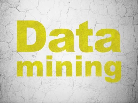 Information concept: Data Mining on wall background Illustrazione stock