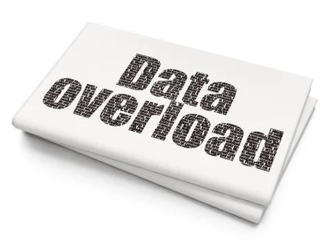 Information concept: Data Overload on Blank Newspaper background Stock Illustration