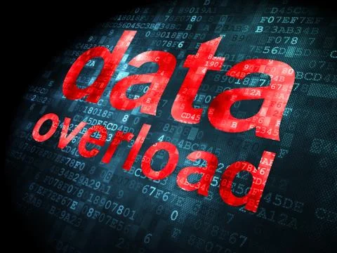 Information concept: data overload on digital background Stock Illustration