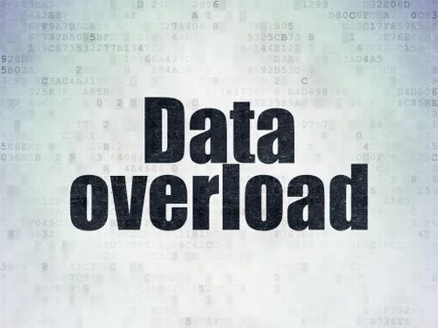 Information concept: Data Overload on Digital Data Paper background Illustrazione stock