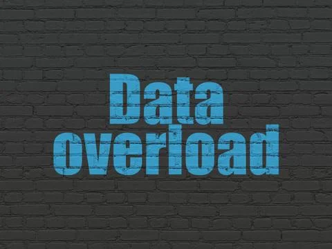 Information concept: Data Overload on wall background イラスト素材