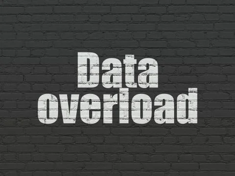 Information concept: Data Overload on wall background Stock Illustration