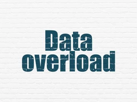 Information concept: Data Overload on wall background Illustrazione stock