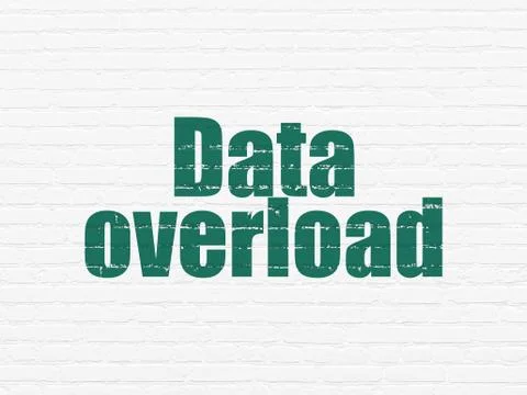 Information concept: Data Overload on wall background Illustrazione stock