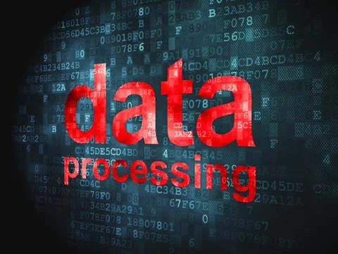 Information concept: Data Processing on digital background Stock Illustration