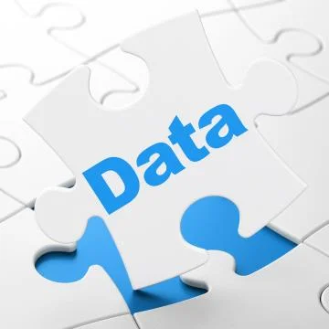 Information concept: Data on puzzle background 스톡 일러스트