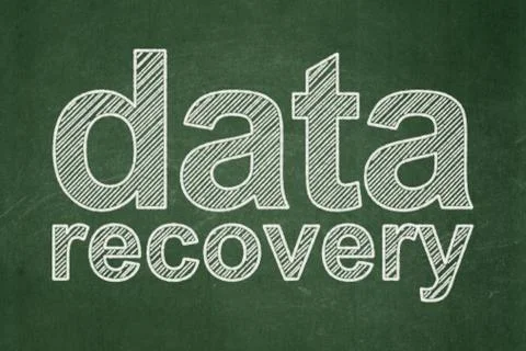 Information concept: Data Recovery on chalkboard background Illustrazione stock