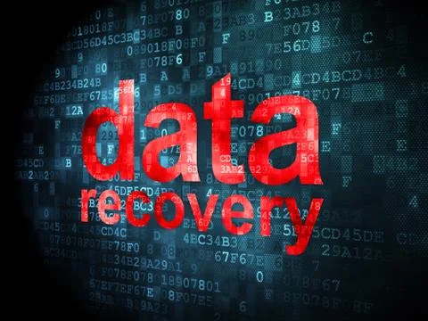 Information concept: Data Recovery on digital background Stock Illustration