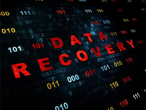 Information concept: Data Recovery on Digital background Stock Illustration