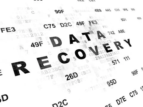 Information concept: Data Recovery on Digital background Stock Illustration