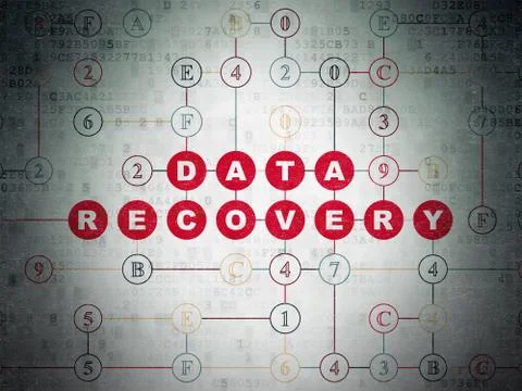 Information concept: Data Recovery on Digital Paper background 库存插图