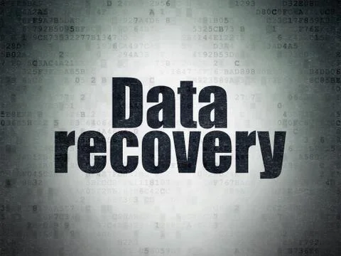 Information concept: Data Recovery on Digital Paper background Illustrazione stock