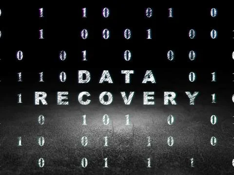 Information concept: Data Recovery in grunge dark room イラスト素材