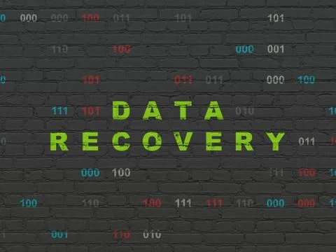 Information concept: Data Recovery on wall background Illustrazione stock