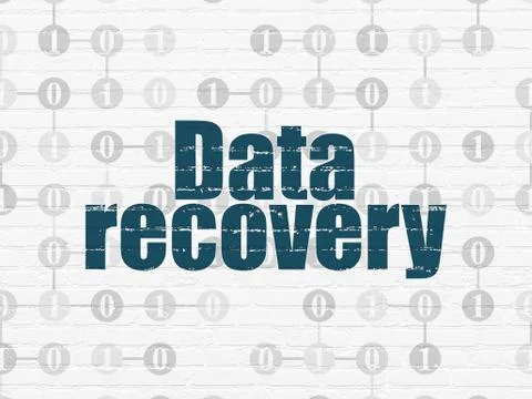 Information concept: Data Recovery on wall background 스톡 일러스트