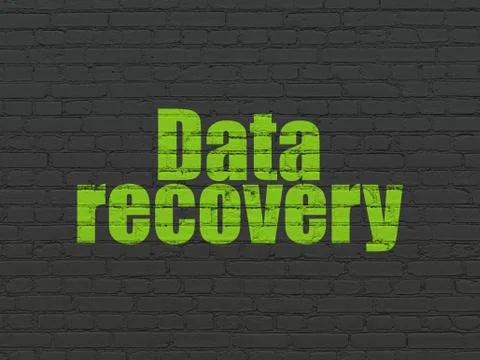 Information concept: Data Recovery on wall background Illustrazione stock