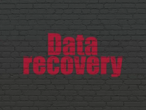 Information concept: Data Recovery on wall background Illustrazione stock