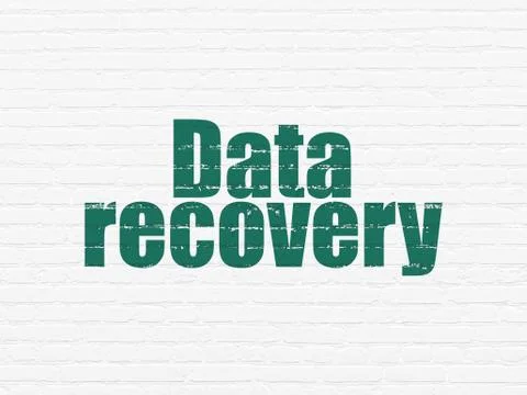 Information concept: Data Recovery on wall background Illustrazione stock