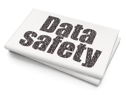 Information concept: Data Safety on Blank Newspaper background Stock Illustration