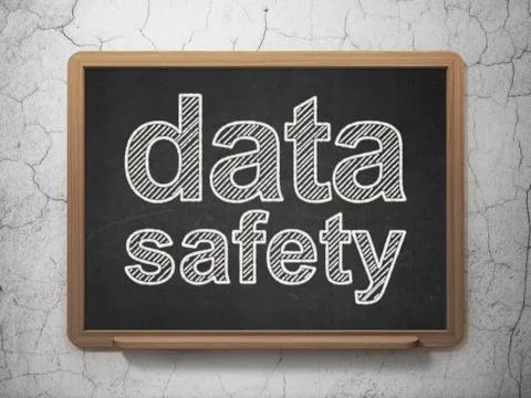 Information concept: Data Safety on chalkboard background Illustrazione stock