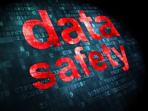 Information concept: Data Safety on digital background Stock Illustration