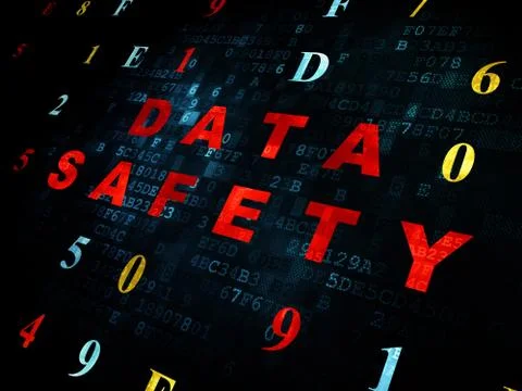 Information concept: Data Safety on Digital background Illustrazione stock