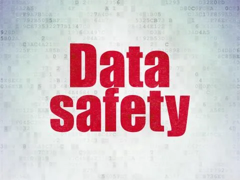Information concept: Data Safety on Digital Data Paper background 스톡 일러스트