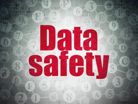 Information concept: Data Safety on Digital Data Paper background 库存插图