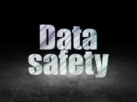Information concept: Data Safety in grunge dark room イラスト素材
