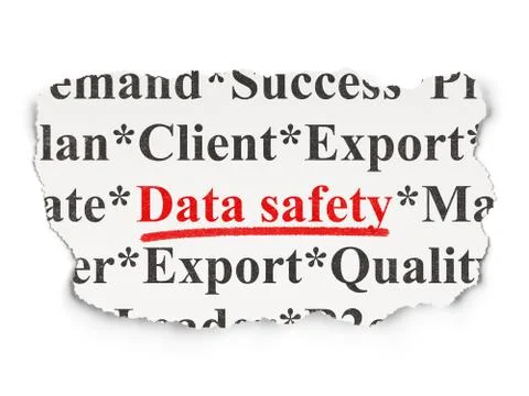 Information concept: Data Safety on Paper background 스톡 일러스트