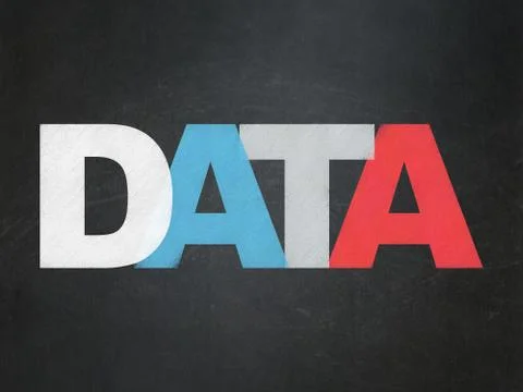 Information concept: Data on School Board background Stock Illustration