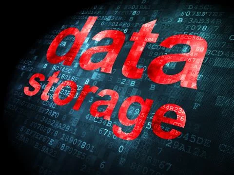 Information concept: Data Storage on digital background Stock Illustration