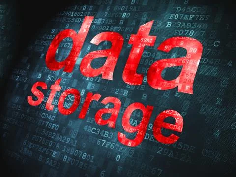 Information concept: Data Storage on digital background Stock Illustration