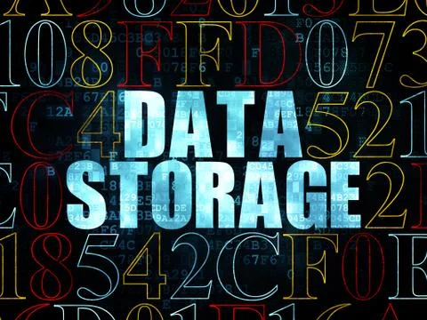 Information concept: Data Storage on Digital background Stock Illustration