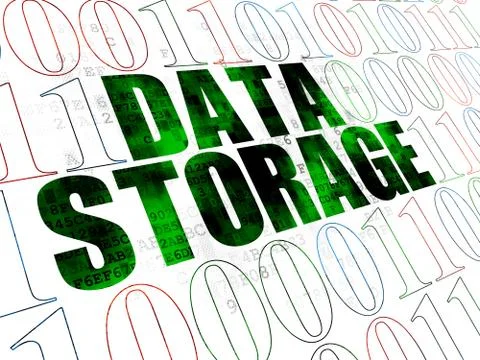 Information concept: Data Storage on Digital background Stock Illustration