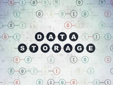 Information concept: Data Storage on Digital Data Paper background 库存插图