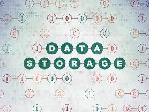 Information concept: Data Storage on Digital Data Paper background Stock Illustration