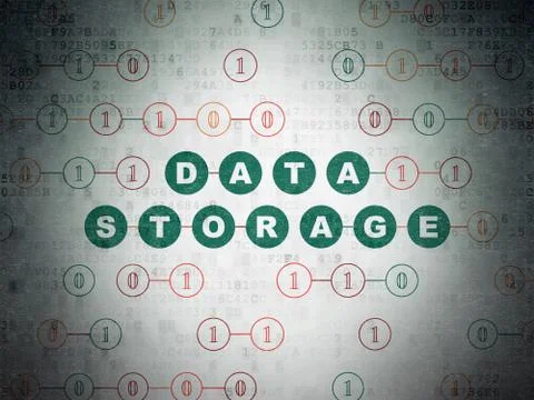 Information concept: Data Storage on Digital Data Paper background Stock Illustration