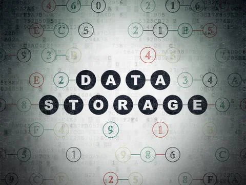 Information concept: Data Storage on Digital Data Paper background 스톡 일러스트