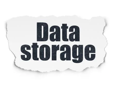 Information concept: Data Storage on Torn Paper background 스톡 일러스트