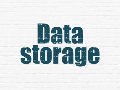 Information concept: Data Storage on wall background Stock Illustration