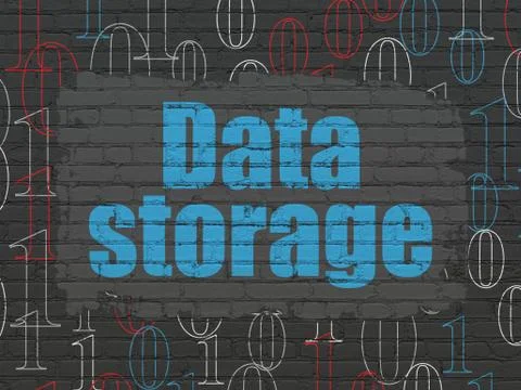 Information concept: Data Storage on wall background Stock Illustration