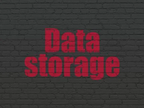 Information concept: Data Storage on wall background Illustrazione stock