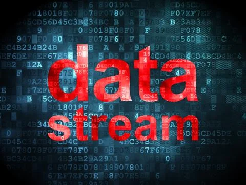 Information concept: data stream on digital background Stock Illustration
