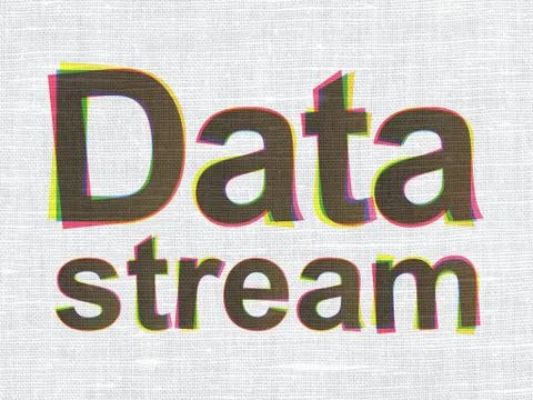Information concept: Data Stream on fabric texture background 스톡 일러스트